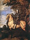 Sir Antony Van Dyck Famous Paintings - Charles I on Horseback